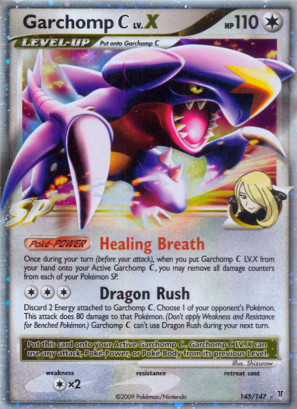 Garchomp C LV.X Pokemon card (145/147, Supreme Victors)
