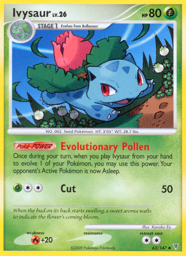 Ivysaur Pokemon card (62/147, Supreme Victors)
