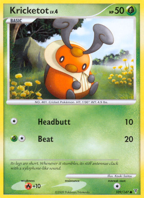 Kricketot Pokemon card (109/147, Supreme Victors)