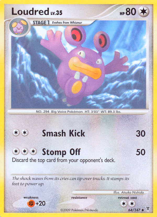 Loudred Pokemon card (64/147, Supreme Victors)