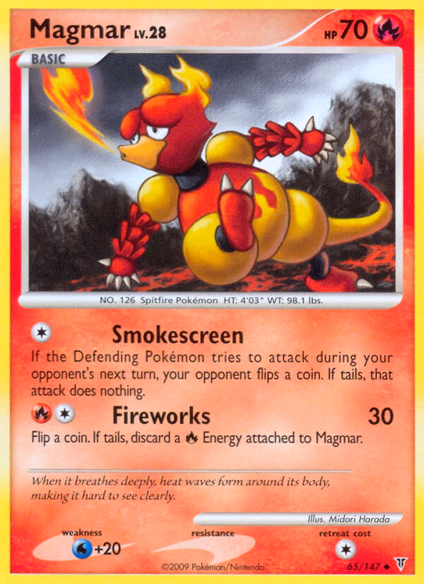 Magmar Pokemon card (65/147, Supreme Victors)