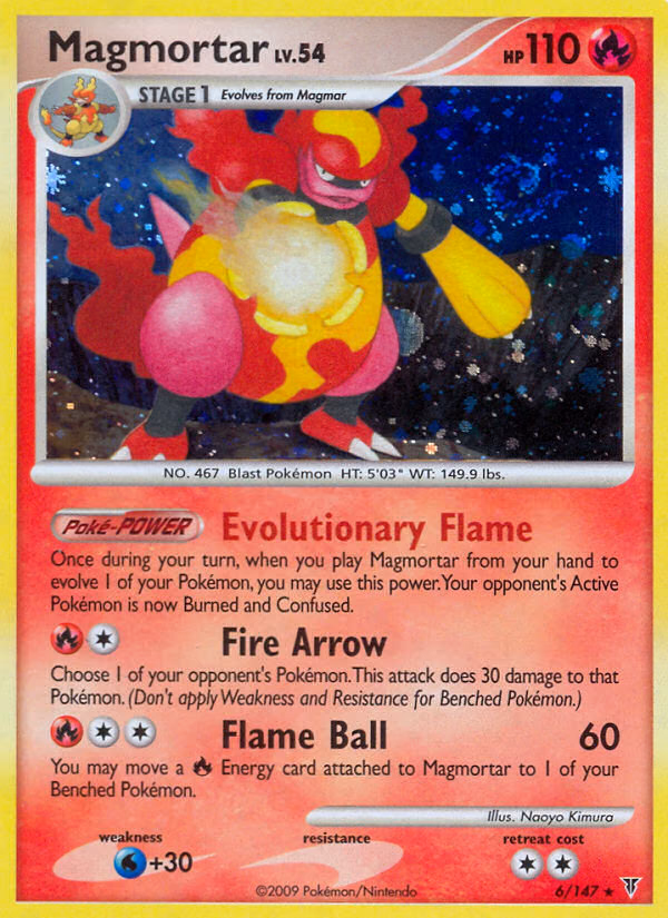 Magmortar Pokemon card (6/147, Supreme Victors)