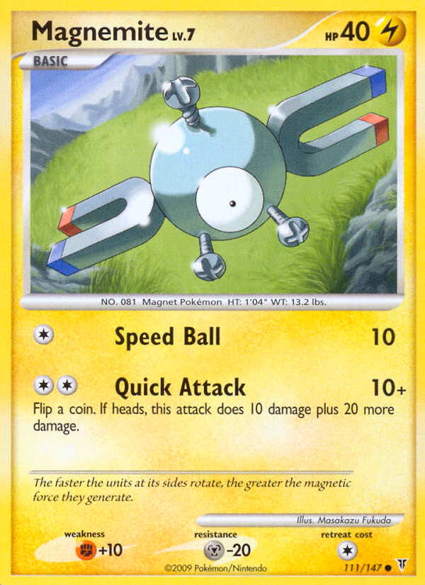 Magnemite Pokemon card (111/147, Supreme Victors)