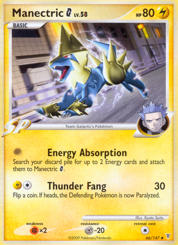 Manectric G Pokemon card (66/147, Supreme Victors)