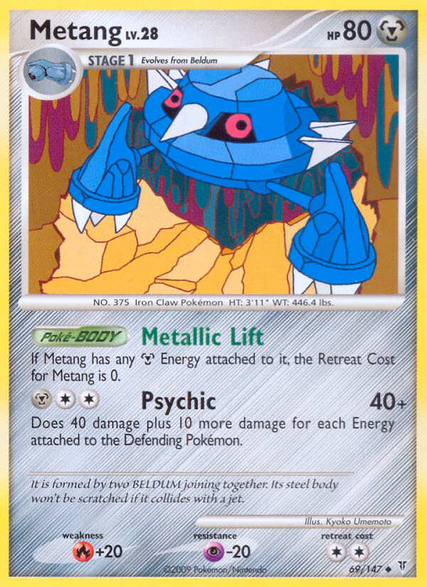Metang Pokemon card (69/147, Supreme Victors)