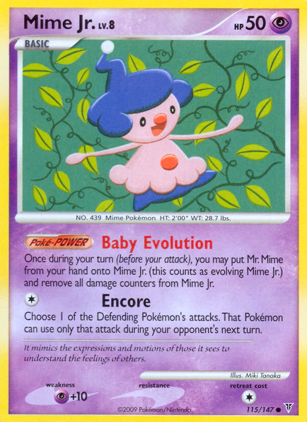 Mime Jr. Pokemon card (115/147, Supreme Victors)