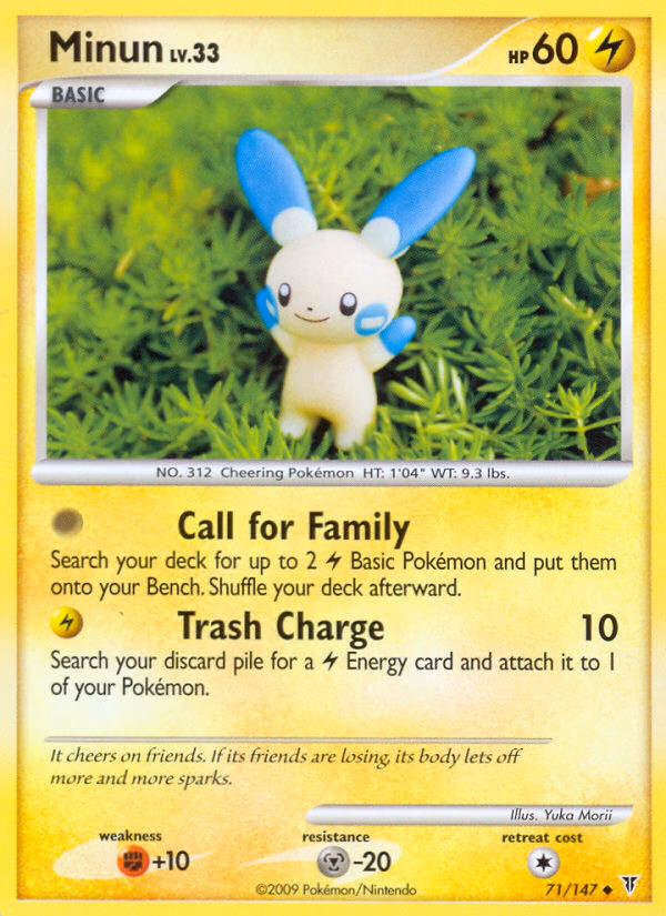 Minun Pokemon card (71/147, Supreme Victors)
