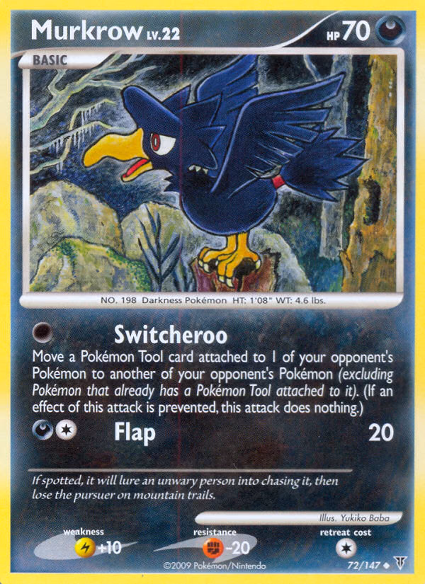 Murkrow Pokemon card (72/147, Supreme Victors)