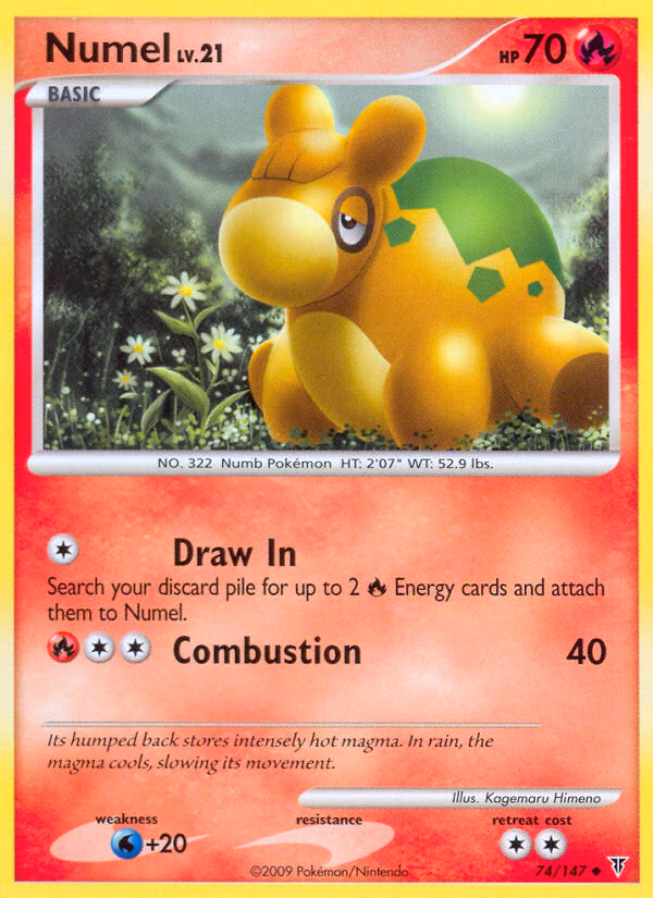 Numel Pokemon card (74/147, Supreme Victors)
