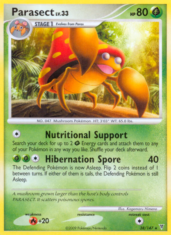 Parasect Pokemon card (38/147, Supreme Victors)