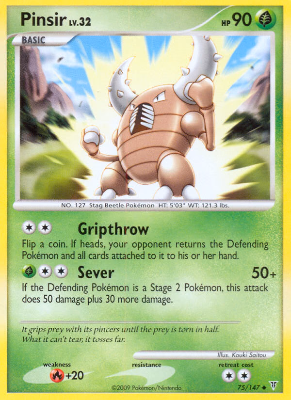 Pinsir Pokemon card (75/147, Supreme Victors)