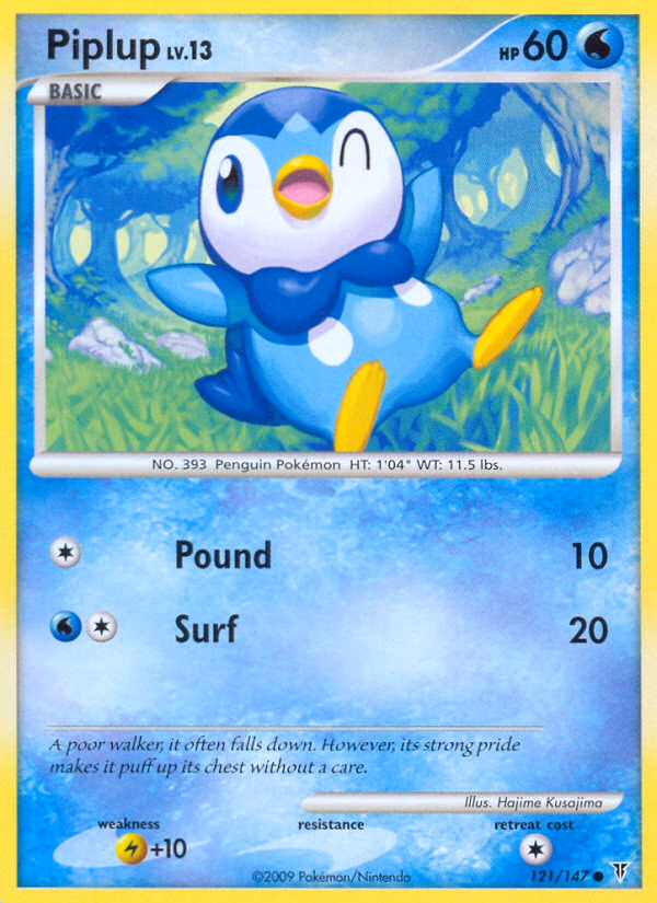 Piplup Pokemon card (121/147, Supreme Victors)
