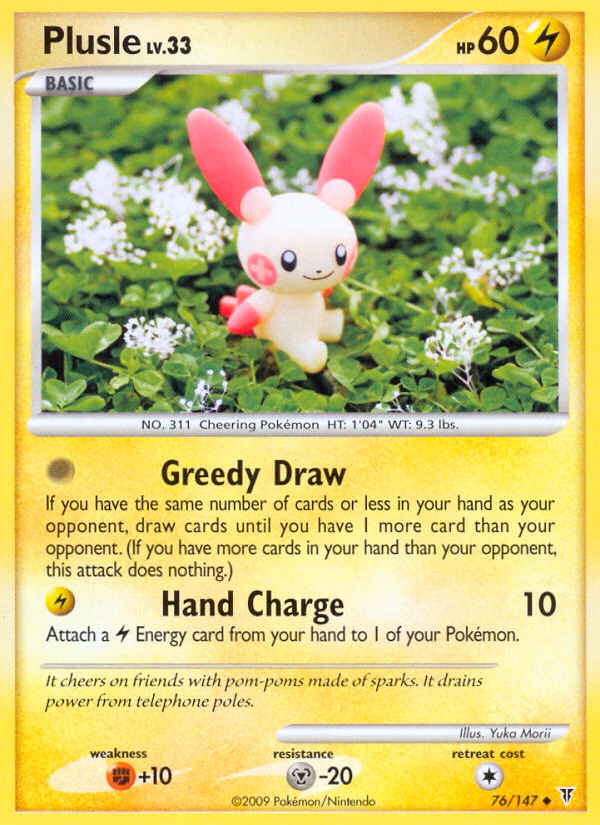 Plusle Pokemon card (76/147, Supreme Victors)