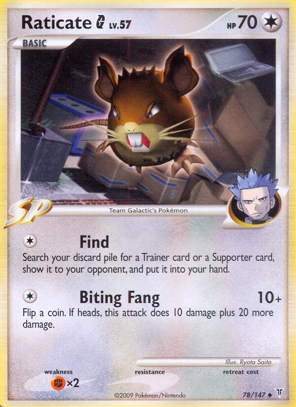 Raticate G Pokemon card (78/147, Supreme Victors)