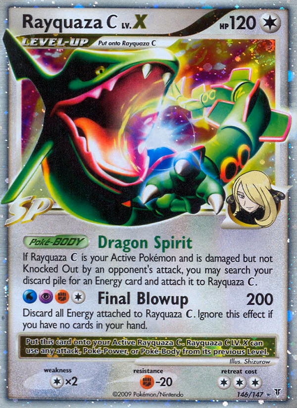 Rayquaza C LV.X Pokemon card (146/147, Supreme Victors)