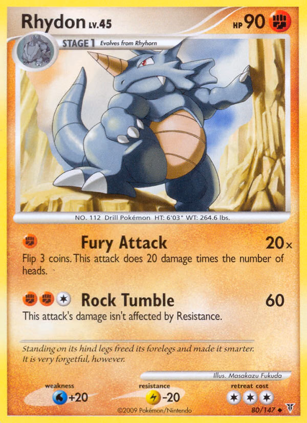 Rhydon Pokemon card (80/147, Supreme Victors)
