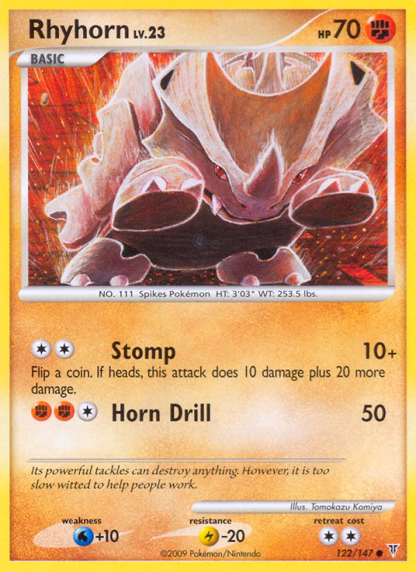 Rhyhorn Pokemon card (122/147, Supreme Victors)