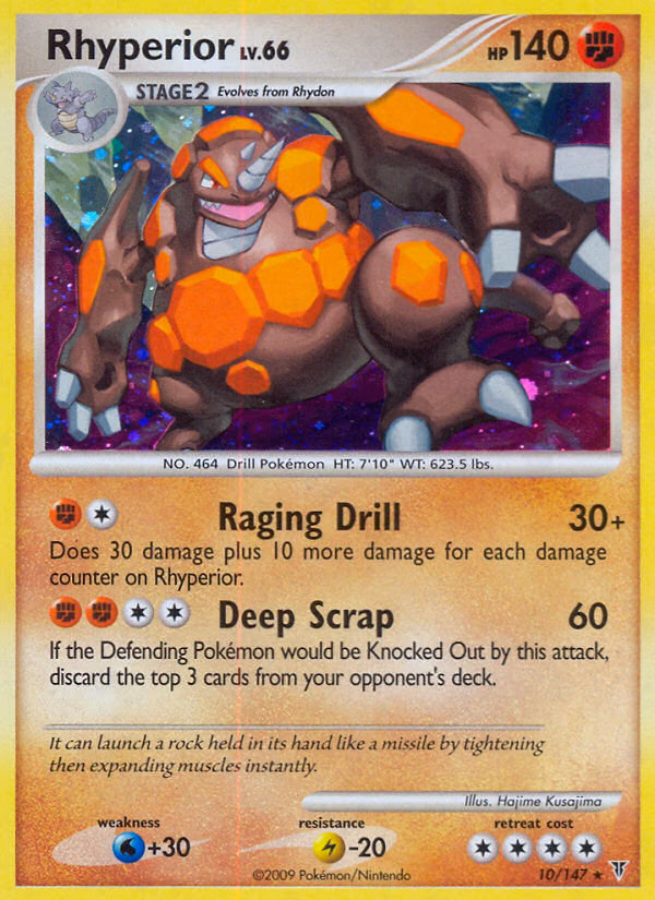 Rhyperior Pokemon card (10/147, Supreme Victors)