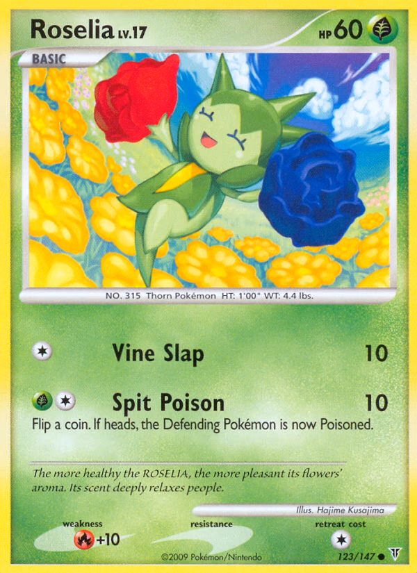 Roselia Pokemon card (123/147, Supreme Victors)