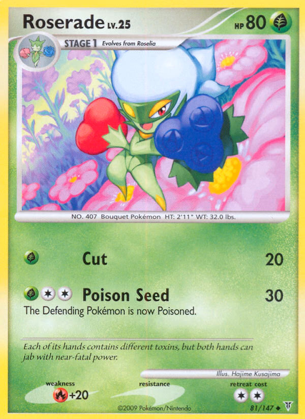 Roserade Pokemon card (81/147, Supreme Victors)
