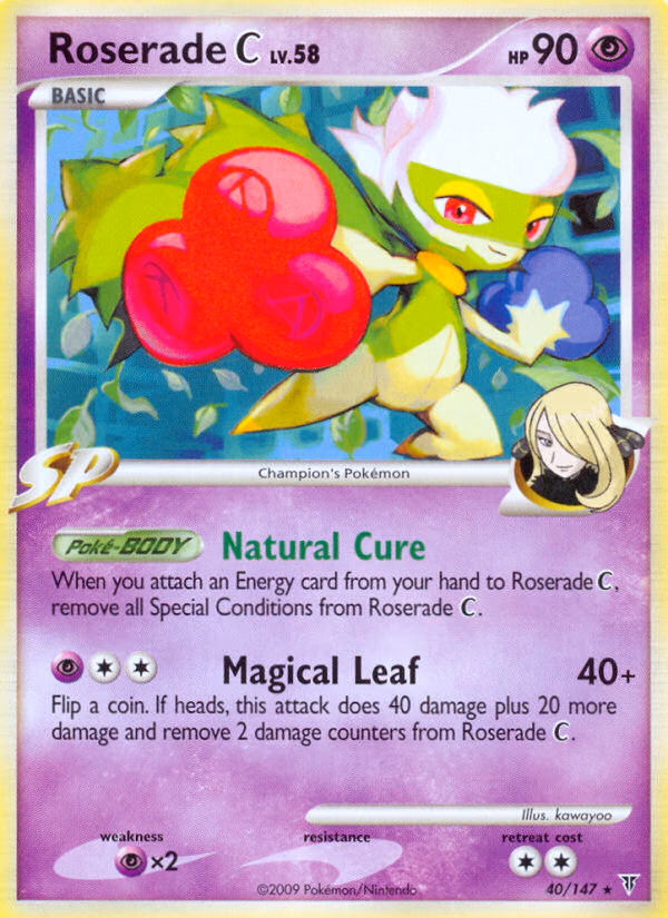 Roserade C Pokemon card (40/147, Supreme Victors)