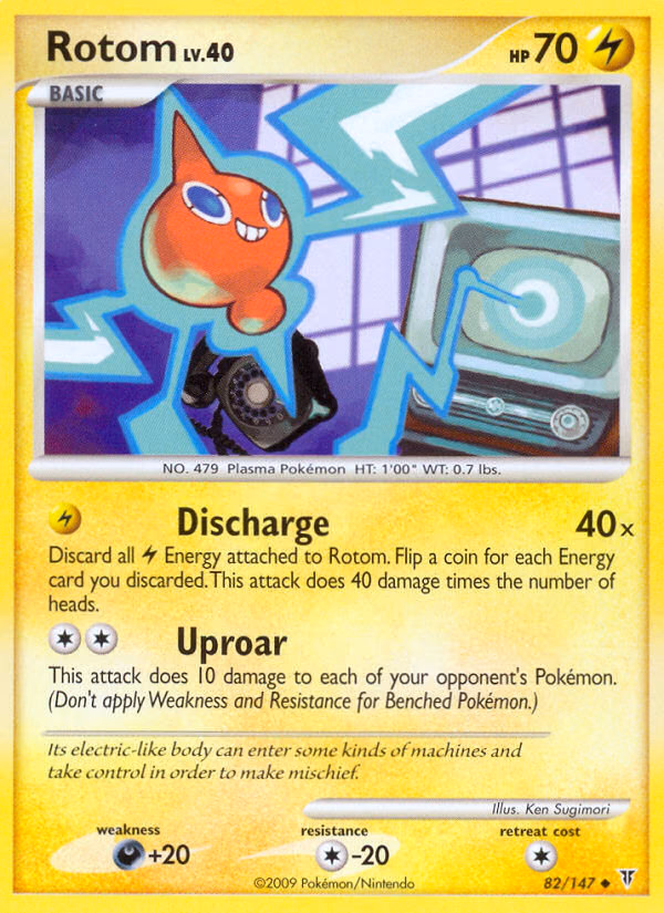 Rotom Pokemon card (82/147, Supreme Victors)