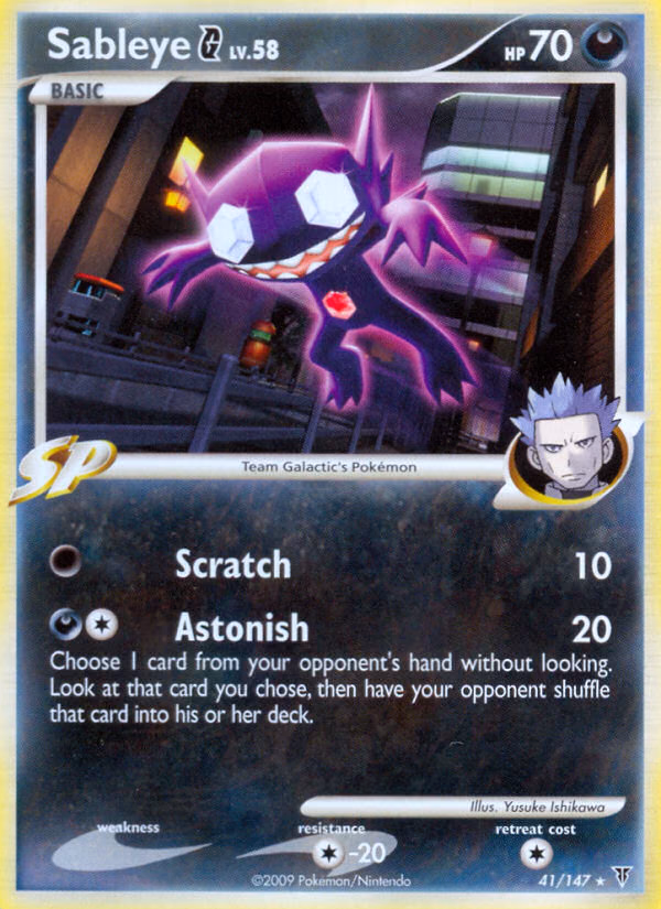 Sableye G Pokemon card (41/147, Supreme Victors)