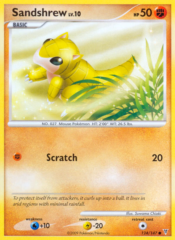 Sandshrew Pokemon card (124/147, Supreme Victors)