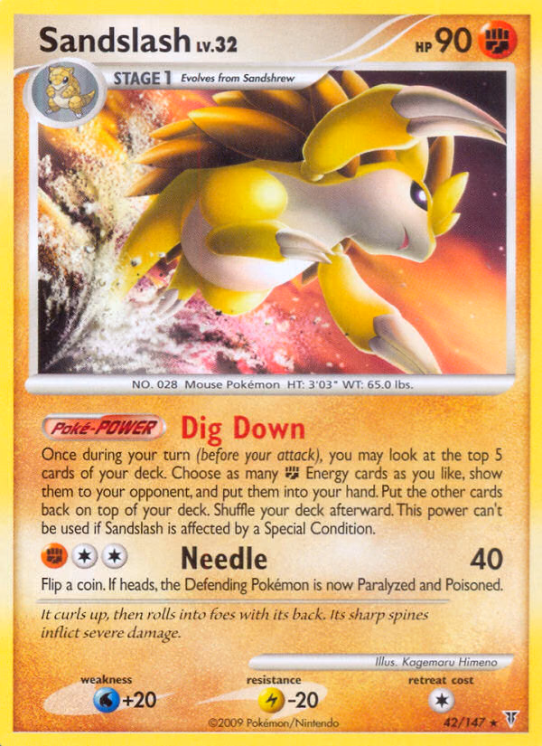 Sandslash Pokemon card (42/147, Supreme Victors)