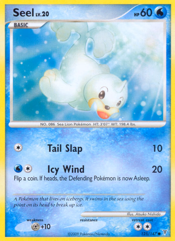 Seel Pokemon card (125/147, Supreme Victors)