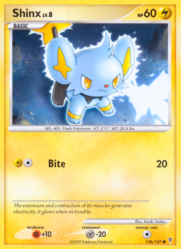 Shinx Pokemon card (126/147, Supreme Victors)