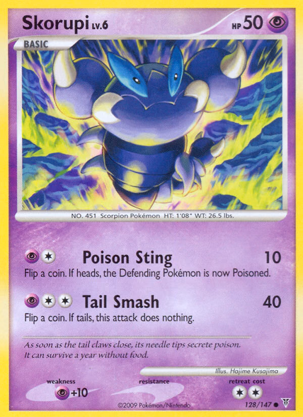 Skorupi Pokemon card (128/147, Supreme Victors)