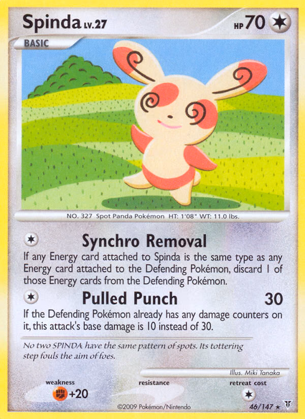 Spinda Pokemon card (46/147, Supreme Victors)