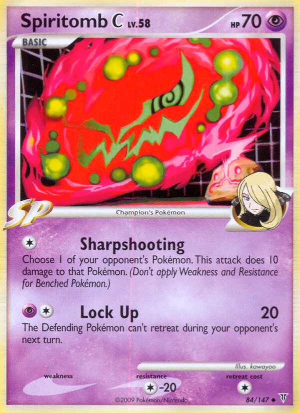 Spiritomb C Pokemon card (84/147, Supreme Victors)