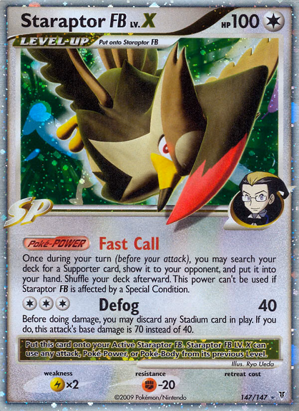 Staraptor FB LV.X Pokemon card (147/147, Supreme Victors)