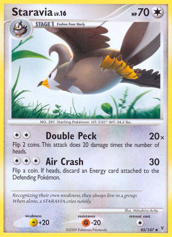 Staravia Pokemon card (85/147, Supreme Victors)