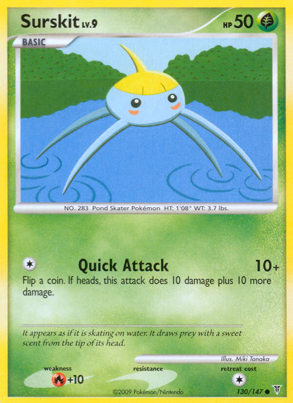 Surskit Pokemon card (130/147, Supreme Victors)