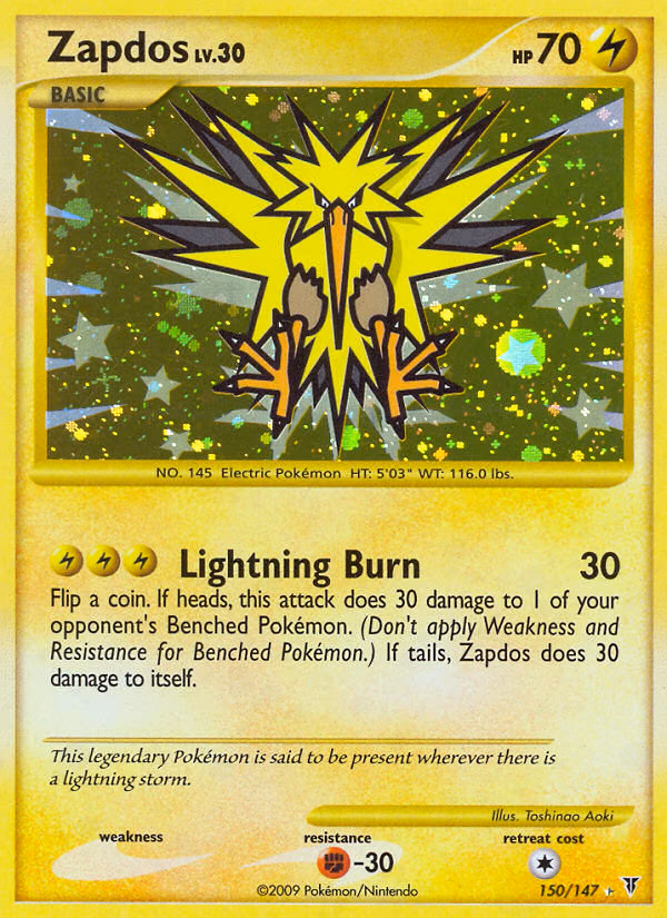 Zapdos Pokemon card (150/147, Supreme Victors)
