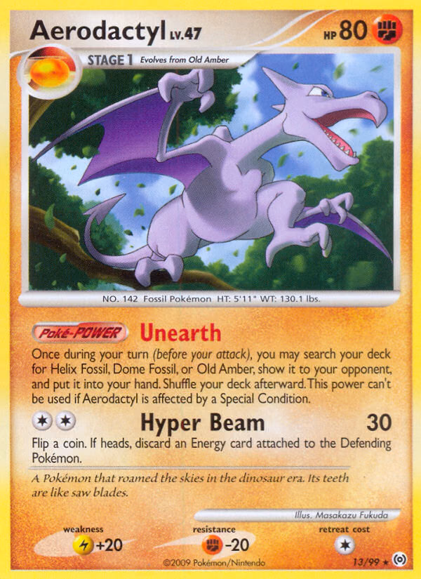 Aerodactyl Pokemon card (13/99, Arceus)