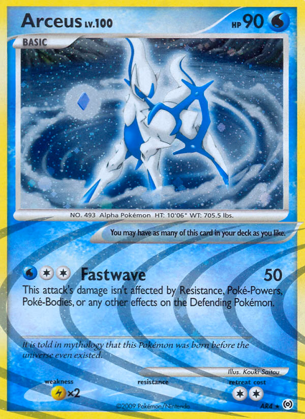 Arceus Pokemon card (AR4/AR9, Arceus)