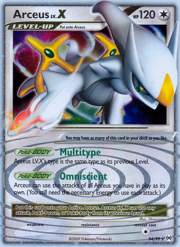 Arceus LV.X Pokemon card (94/99, Arceus)