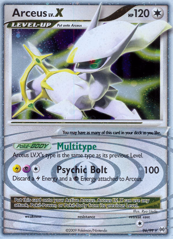 Arceus LV.X Pokemon card (96/99, Arceus)
