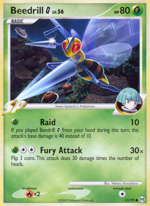 Beedrill G Pokemon card (53/99, Arceus)