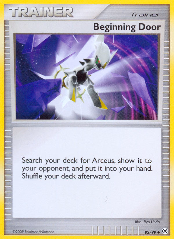 Beginning Door Pokemon card (82/99, Arceus)