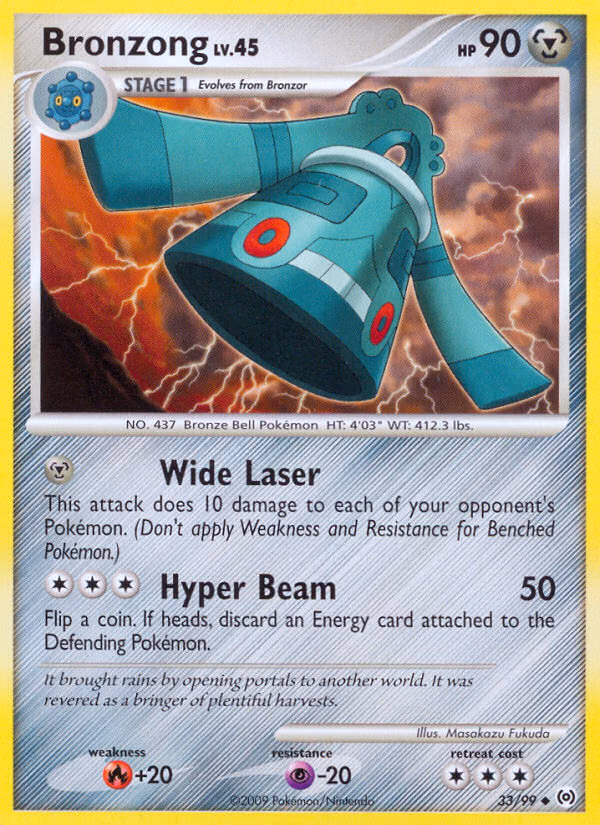 Bronzong Pokemon card (33/99, Arceus)