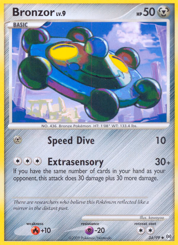 Bronzor Pokemon card (34/99, Arceus)