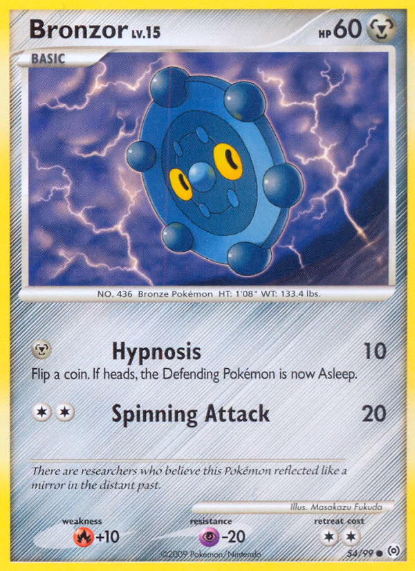 Bronzor Pokemon card (54/99, Arceus)