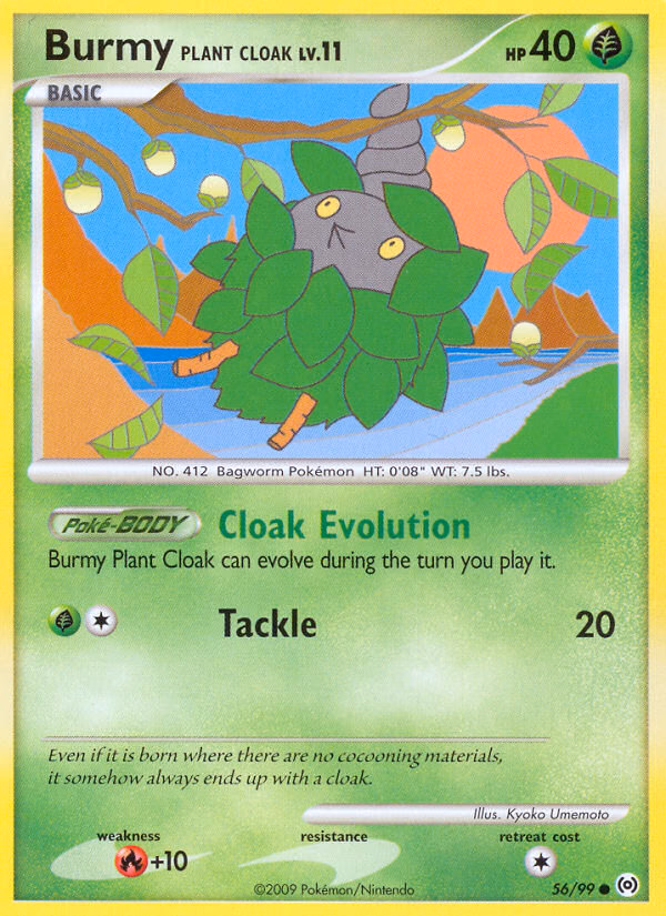 Burmy Plant Cloak Pokemon card (56/99, Arceus)