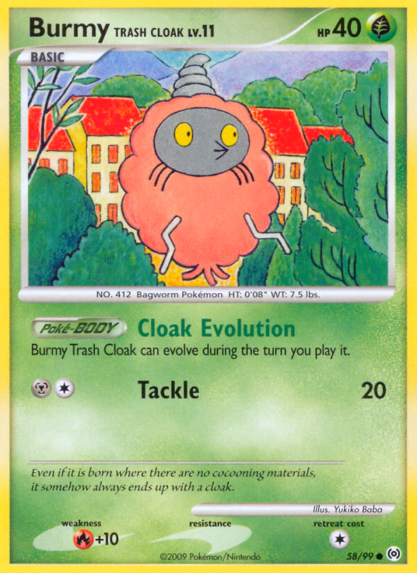 Burmy Trash Cloak Pokemon card (58/99, Arceus)