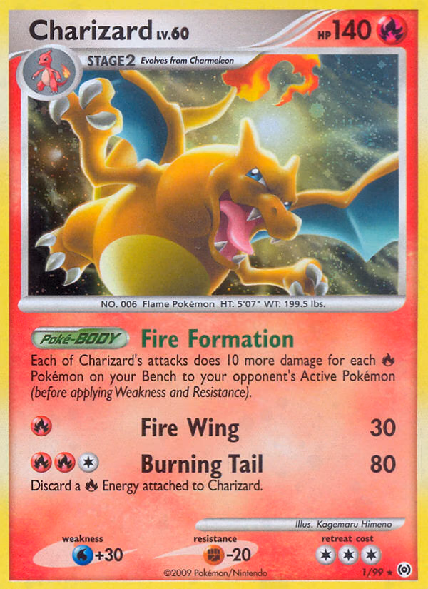 Charizard Pokemon card (1/99, Arceus)